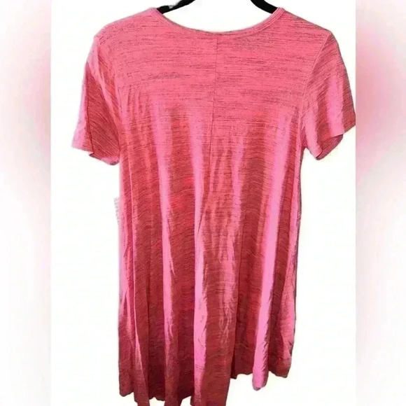 Lularoe small terracotta with black micro stripe Carly‎ dress.NWT. Cotton blend! - Picture 2 of 6